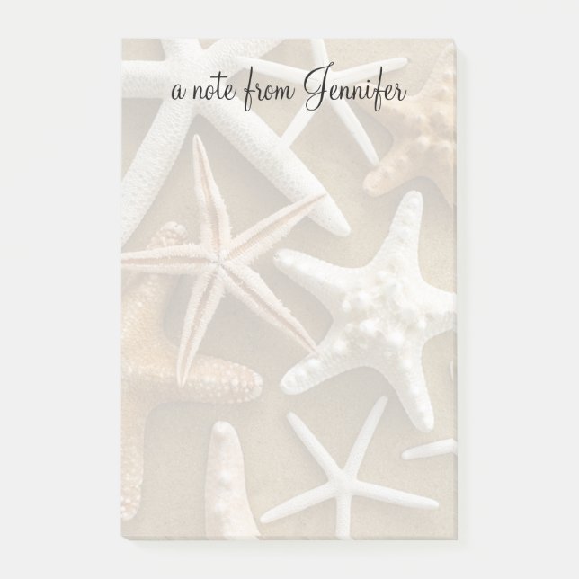Starfish auf dem Sand Post-it Klebezettel (Vorderseite)