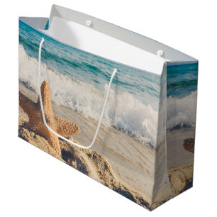 Starfish auf einem Sandy Beach Foto Große Geschenktüte