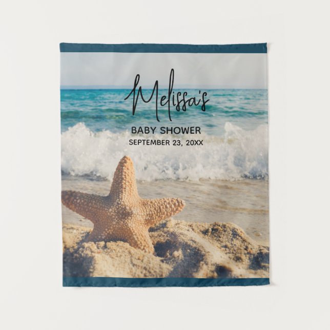 Starfish auf einem Sandy Beach Foto Wandteppich (Vorderseite)