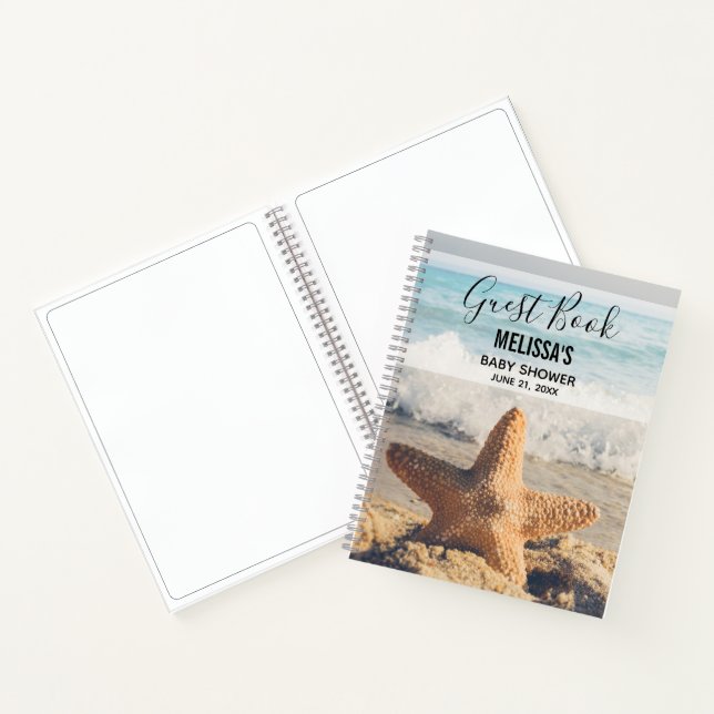 Starfish auf einem Sandy Beach Fotobuch Notizbuch (Innenseite)