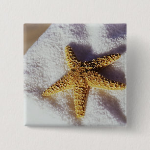 Starfish auf einem Tuch Button