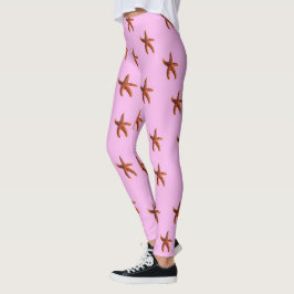 Starfish auf Rosa Leggings