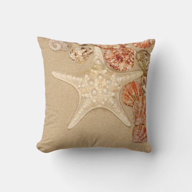 Starfish auf Sand-Wurfs-Kissen Kissen (Vorderseite)