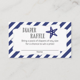Starfish-Babyparty-Windelraffle-Karten Begleitkarte