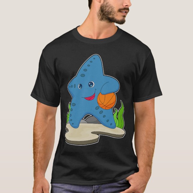 Starfish Basketball-Spieler Basketball T-Shirt (Vorderseite)