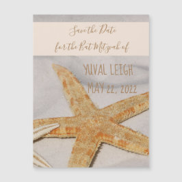 Starfish Bat Mitzvah Magnetic Save the Date Card Magnetkarte