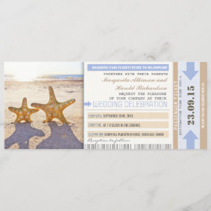 starfish beach carte d'embarquement mariage invita