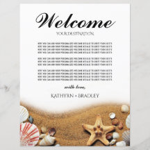 Starfish Beach Destination Begrüßungsbrief