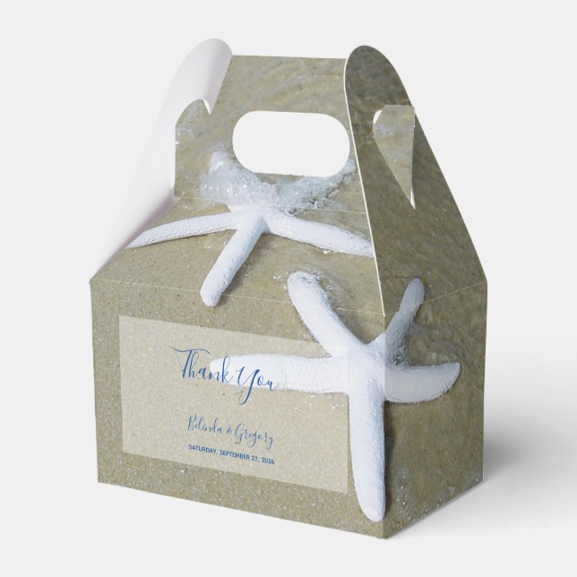 Starfish Beach Hochzeit Geschenkschachtel (Vorderseite)