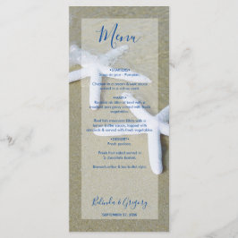 Starfish Beach Hochzeit Menükarte