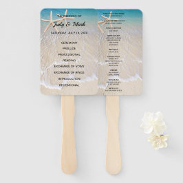 Starfish Beach Hochzeitsprogramm Fans Fächer