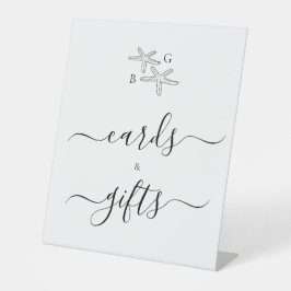 Starfish Beach Monogram Wedding Cards & Gifts Sockelschild