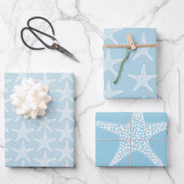 Starfish Beach Summer Nautic Pattern Geschenkpapier Set