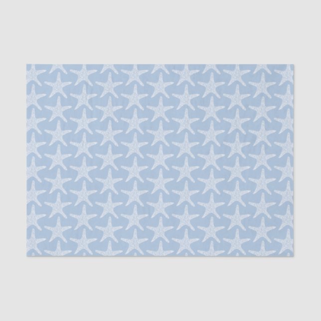 Starfish Beach Summer Nautic Pattern Seidenpapier (Vorderseite)