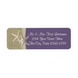 Starfish Beach und Burlap Lila