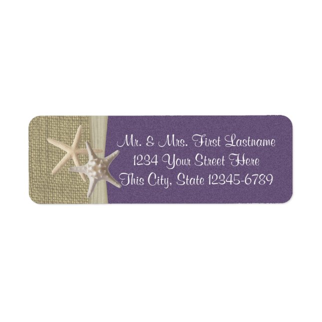 Starfish Beach und Burlap Lila (Vorne)