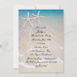 Starfish Beach Wedding Bachelorette Invitation