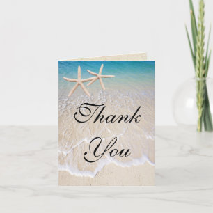 Starfish Beach Wedding Dankeschön Card Dankeskarte