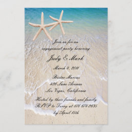 Starfish Beach Wedding Engagement Party Invitation
