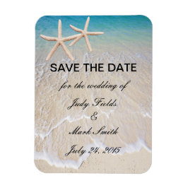 Starfish Beach Wedding Enregistrer La Date Magnet