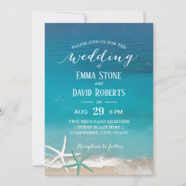 Starfish Beach Wedding Party Einladung