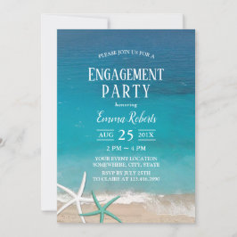 Starfish Beach Wedding Party Einladung
