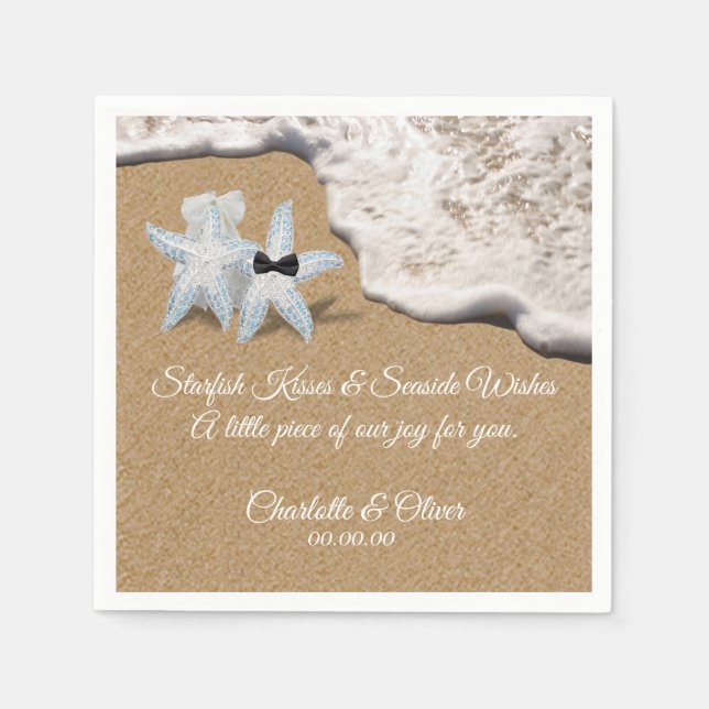 Starfish Beach Wedkin Napkin Serviette (Vorderseite)