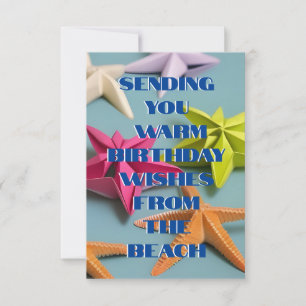 Starfish Birthday wünscht Postkarte