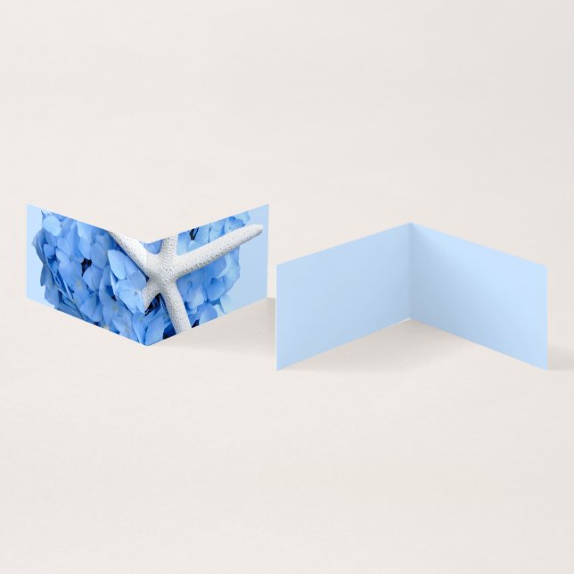 Starfish Blue Hydrangea Little Blank Cards (Innenseite und Außenseite)