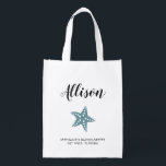 Starfish Bridesmaid Tote Bag für Wedding Blue Gray Wiederverwendbare Einkaufstasche<br><div class="desc">Füllen Sie diese schöne Tasche mit dem Zubehör,  das Ihre Mädchen für Ihr Bachelorette oder Hochzeitswochenende brauchen!</div>