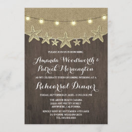 Starfish Burlap Beach Probe Dinner Einladungen