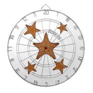 Starfish Cartoon Dartscheibe