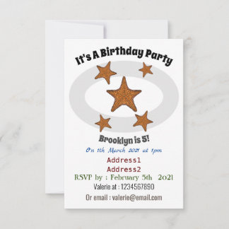 Starfish Cartoon Einladung