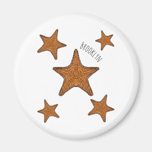 Starfish Cartoon Magnet
