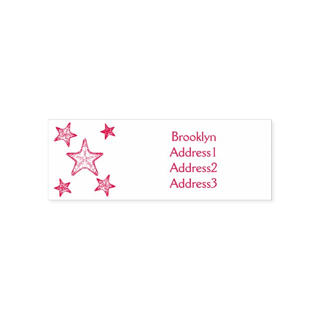 Starfish Cartoon Permastempel (Design)