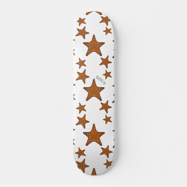 Starfish Cartoon Skateboard (Vorne)
