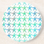 Starfish Coastal Beach Multicolor Teal White Cute Getränkeuntersetzer<br><div class="desc">Printed with beautiful image of starfish patterns in multicolors with white background,  perfect for coastal beach themed home decor and beach house decorations. Makes great gift for anyone who loves beach life!</div>