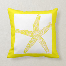 Starfish Coasté Beach Theme Gelb Weiß Cool
