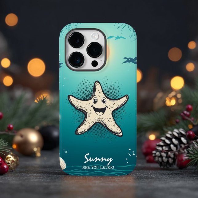 Starfish Cool - Ocean Vibes & Retro Charm Case-Mate iPhone 14 Pro Hülle (Von Creator hochgeladen)