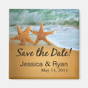 Starfish Couple am Strand Save the Date Magnet