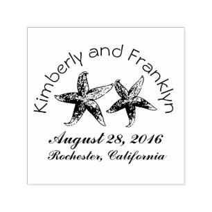 Starfish Couple Beach Hochzeit Permastempel
