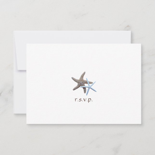 Starfish Couple Beach - Hochzeitskarte RSVP Karte (Vorderseite)