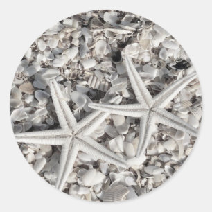 Starfish Couple on Beach Stickers