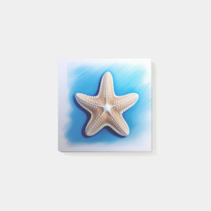 Starfish Crayon Zeichnend Post-it Klebezettel