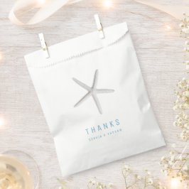 Starfish dank monogramm rustikaler Strandhochzeit Geschenktütchen