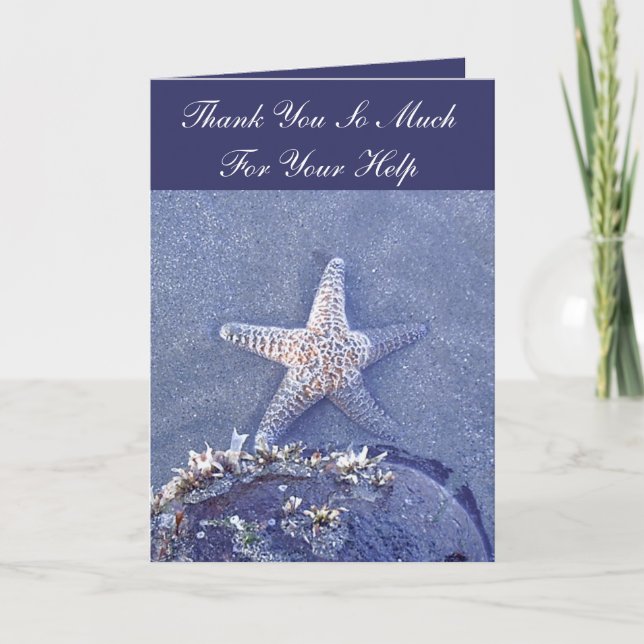 Starfish danken Ihnen zu kardieren Dankeskarte (Vorderseite)