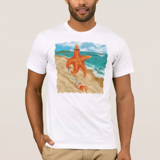 Starfish, die auf den Strand gehen T-Shirt
