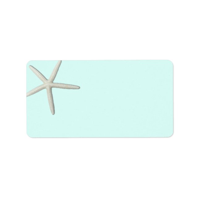 Starfish, druckbare, helle Minze Adressaufkleber (Vorne)
