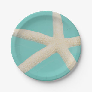 Starfish eleganter ozeanischer moderner Strand aqu Pappteller