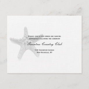 Starfish Empfang Card - Schwarz Begleitkarte